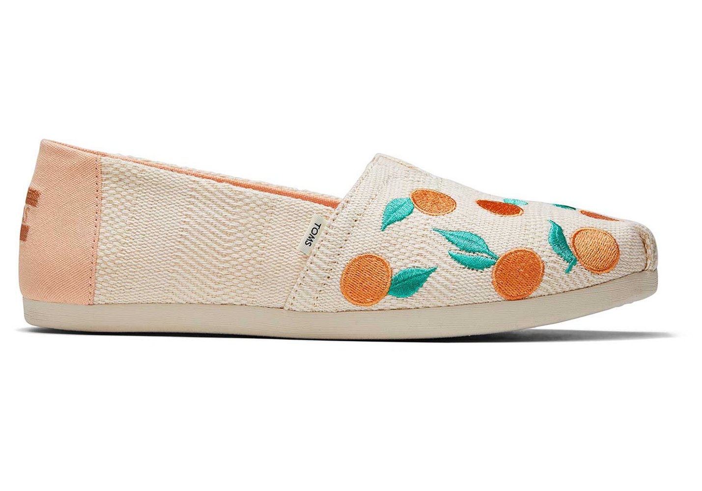 Toms Alpargata Embroidered Oranges Espadrille Beige - Womens - 02584-UWJK